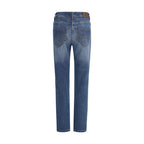 Brunello Cucinelli Blue Cotton Skinny Jeans
