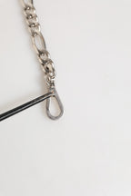 Dolce & Gabbana Silver Tone Brass Chain Lobster Clasp DG Logo Bracelet