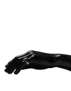 Dolce & Gabbana Silver Tone Engraved Two Color Real Brass Ring