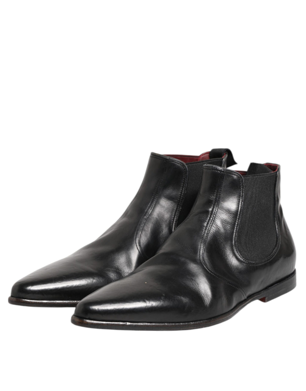 Dolce & Gabbana Black Chelsea Slip On Men Ankle Boots Shoes