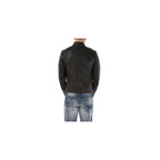 Dolce & Gabbana Black Goatskin Men Jacket