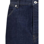 Jil Sander Blue Cotton Straight-Leg Jeans
