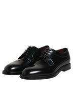 Dolce & Gabbana Black Calf Leather Lace Up Dress Shoes