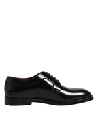 Dolce & Gabbana Black Calf Leather Lace Up Dress Shoes