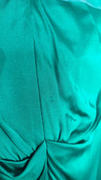 Dolce & Gabbana Dark Green Viscose Long Sleeve Midi Dress