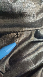 Dolce & Gabbana Gold Metallic Stretch Bodycon Ruched Dress