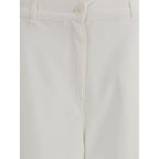 The Row Cream Cotton Cargo Pants