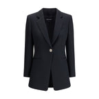 Giorgio Armani Black Polyester Blazer