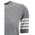 Thom Browne Gray Fleece Wool T-Shirt