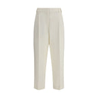Brunello Cucinelli White Cotton Chino Pants