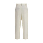 Brunello Cucinelli White Cotton Chino Pants
