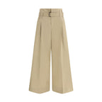 Brunello Cucinelli Beige Cotton Cropped Pants