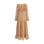 Kristina Ti Multicolor Silk Long Dress