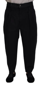 Dolce & Gabbana Black CottonStretch Loose DenimTrouser Jeans