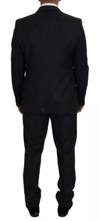 Dolce & Gabbana Melange Grey Wool 2 Piece MARTINI Suit