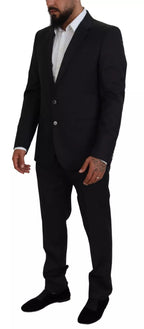 Dolce & Gabbana Melange Grey Wool 2 Piece MARTINI Suit