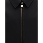 Casablanca Black Wool Full-Length Jacket