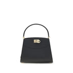 Ferragamo Black Calf Leather Bos Taurus Handbag
