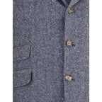 Brunello Cucinelli Blue Wool Blazer