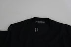 Dolce & Gabbana Black Cashmere Crewneck Pullover Sweater