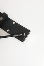 Dolce & Gabbana Black Leather Classic Metal Logo Buckle Belt