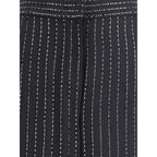 Giorgio Armani Black Silk Casual Pants