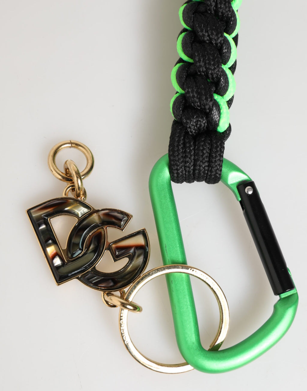 Dolce & Gabbana Multicolor Polyester Tape String DG Logo Keychain Keyring
