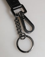 Dolce & Gabbana Blue Nylon Logo DG Crown Men's Holder Keychain Keyring