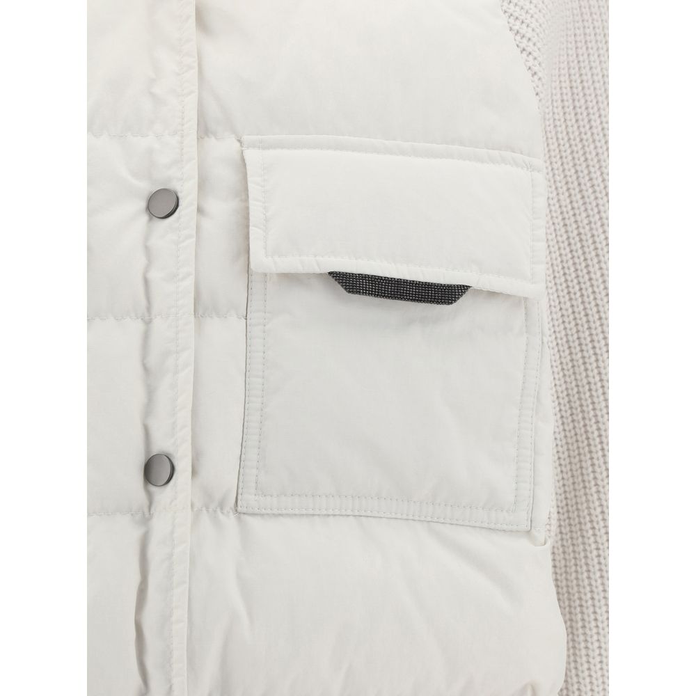 Brunello Cucinelli White Polyamide Coat