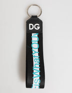 Dolce & Gabbana Multicolor Logo Polyester Brass Holder Keychain Keyring