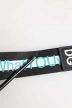 Dolce & Gabbana Multicolor Logo Polyester Brass Holder Keychain Keyring