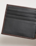 Dolce & Gabbana Brown Leather DG Logo Engrave Bifold Card Holder Wallet