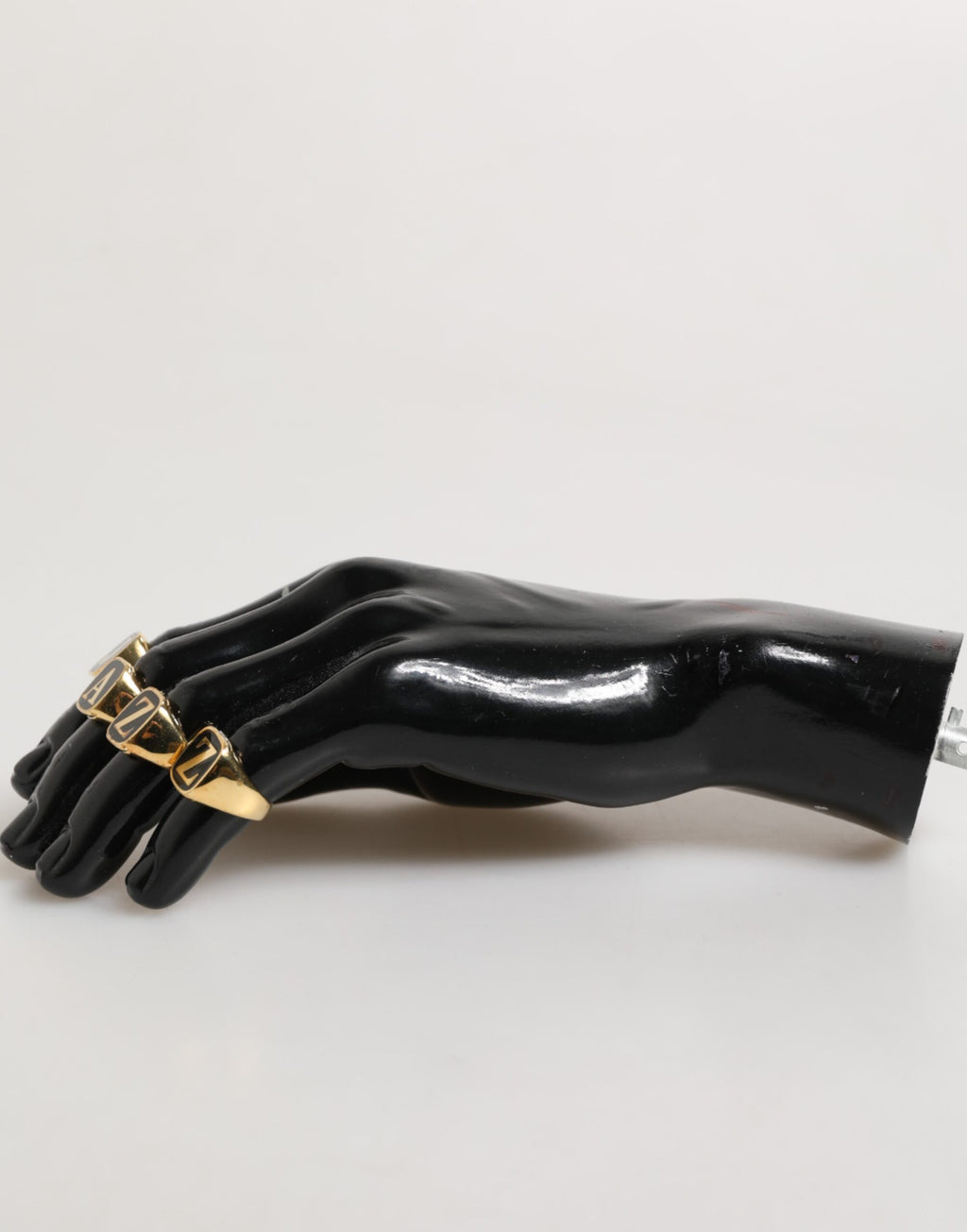 Dolce & Gabbana Gold Tone Brass JAZZ Letter Set 4 Pieces Adjustable Ring