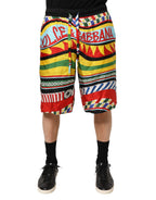 Dolce & Gabbana Multicolor Sicilian Carretto Shorts Swimwear