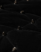 Dolce & Gabbana Black Cotton Quilted Studded Sleeve Hoodie Jacket