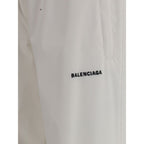 Balenciaga White Polyester Joggers (Workout Pants)