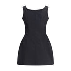 Magda Butrym Black Cotton Cocktail Dress