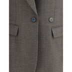 P.A.R.O.S.H. Gray Fleece Wool Blazer