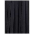 Alessandra Rich Black Fleece Wool Midi Skirt