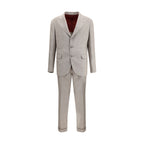 Brunello Cucinelli Beige Silk Two-Piece Suit