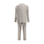 Brunello Cucinelli Beige Silk Two-Piece Suit