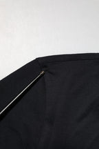 Dolce & Gabbana Black Cotton Plain V-Neck Men Shirt T-shirt