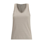 Brunello Cucinelli Beige Cotton Top