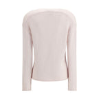 Forte_Forte White Wool Cashmere Sweater