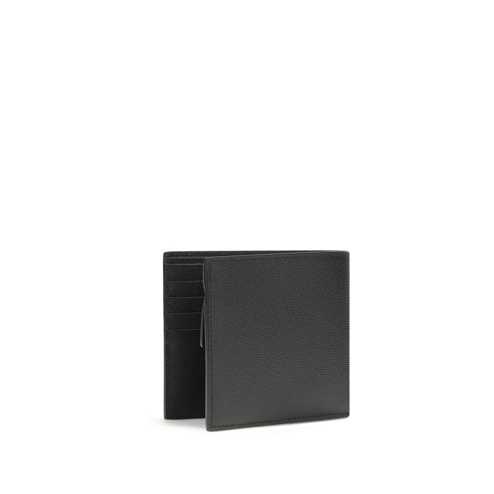 Saint Laurent Black Calf Leather Bos Taurus Wallet