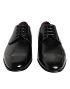 Dolce & Gabbana Men Dress Black Calfskin Leather Derby Shoes