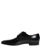 Dolce & Gabbana Men Dress Black Calfskin Leather Derby Shoes