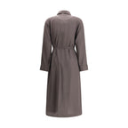 Fendi Brown Silk Casual Dress