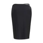 Versace Black Viscose Midi Skirt