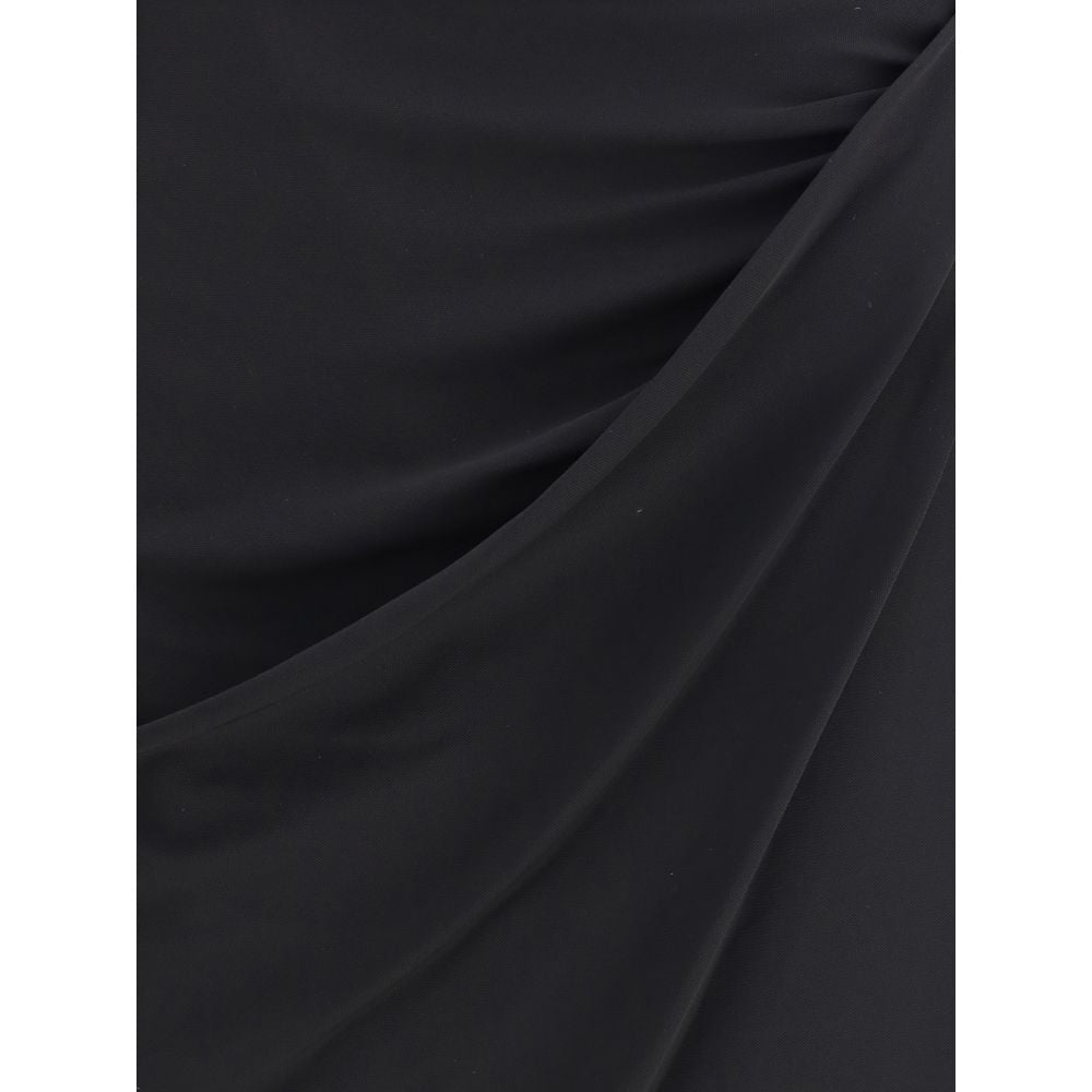 Versace Black Viscose Midi Skirt